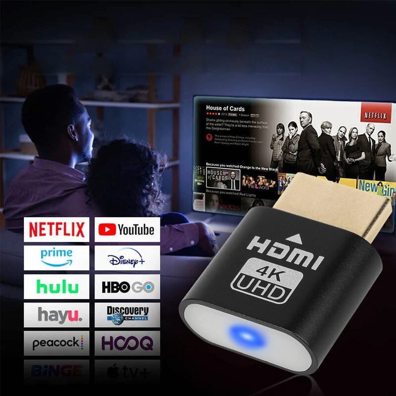 HDMI Virtual Display Dongle | 4K Support | Plug-and-Play, No Driver | Compact Design