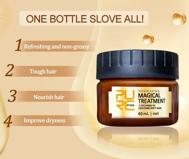 Hair Mask for Dry, Frizzy Hair | Instant Repair & Shine | Plant-Derived Formula | Deep Hydration