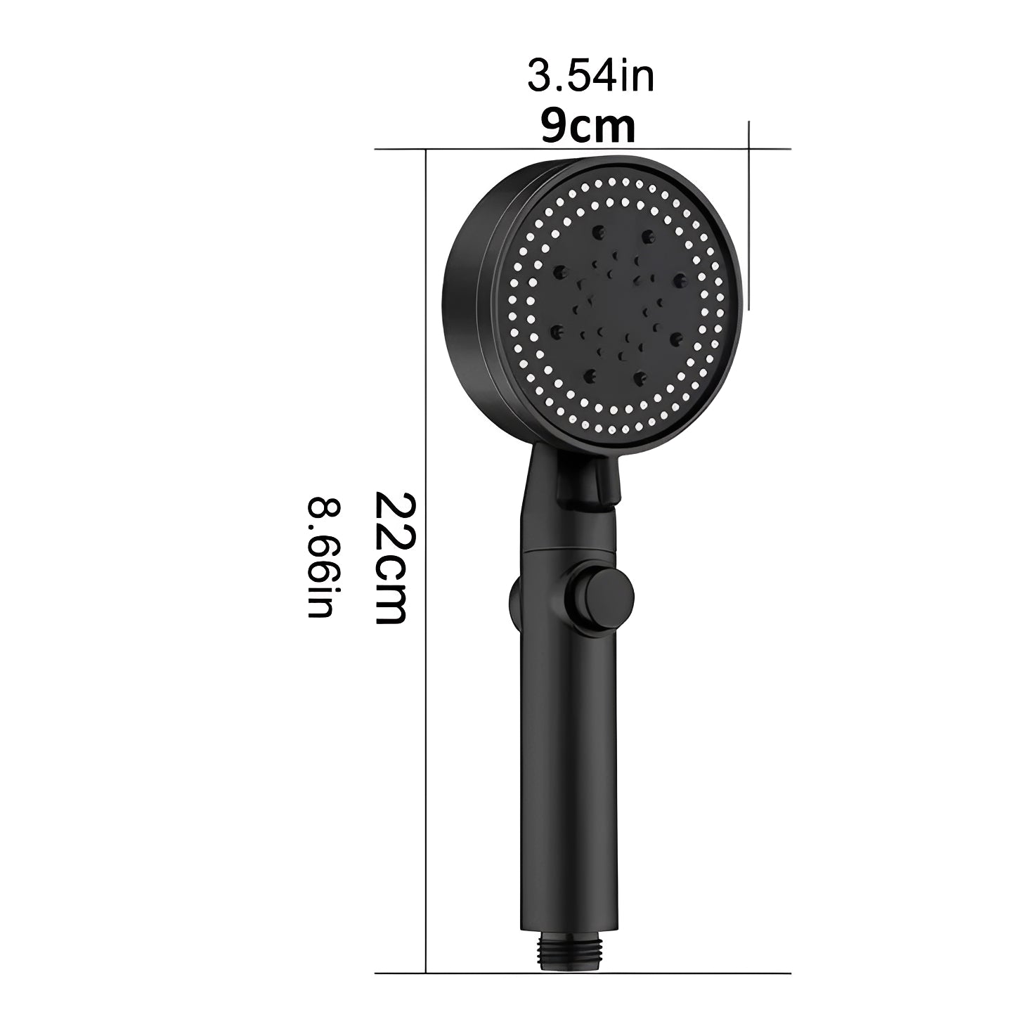 Handheld Shower Head | High-Pressure 5 Spray Modes | Water Stop Button & Built-In Filter