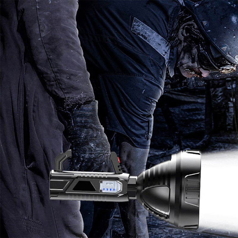 Handheld Spotlight Flashlight | Super Bright & Long-Range | USB Rechargeable with Power Bank
