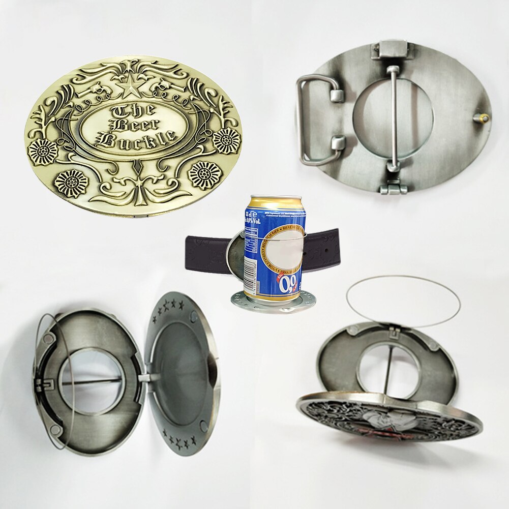 Hands-Free Belt Drink Holder | Retractable Flip-Open Buckle | Fits 70mm Bottles & Cans