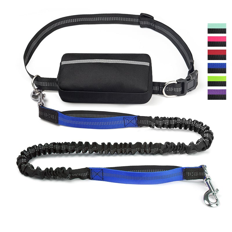 Hands-Free Dog Leash | Shock-Absorbing Bungee | Adjustable Hip Belt with Pockets | Comfortable Fit