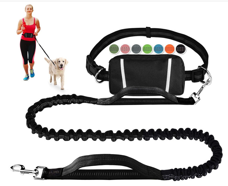 Hands-Free Dog Leash | Shock-Absorbing Bungee | Adjustable Hip Belt with Pockets | Comfortable Fit