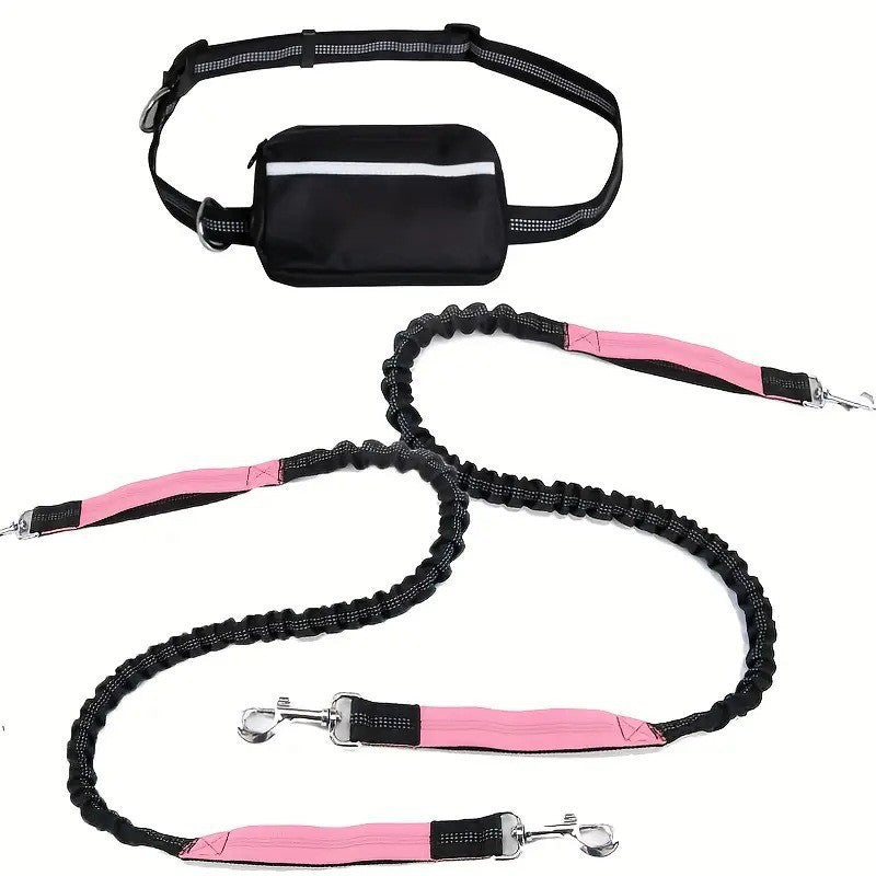 Hands-Free Dog Leash | Shock-Absorbing Bungee | Adjustable Hip Belt with Pockets | Comfortable Fit