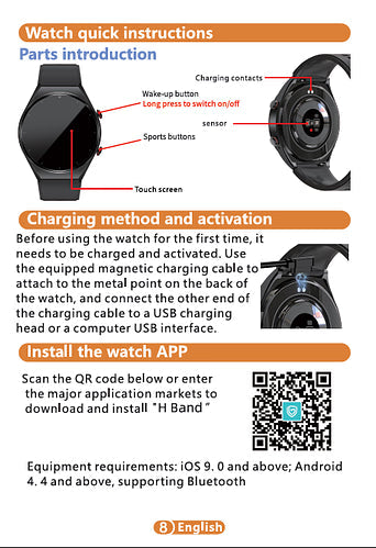 Health Smartwatch | Non-Invasive Blood Glucose & ECG Monitoring | Blood Pressure & Heart Rate