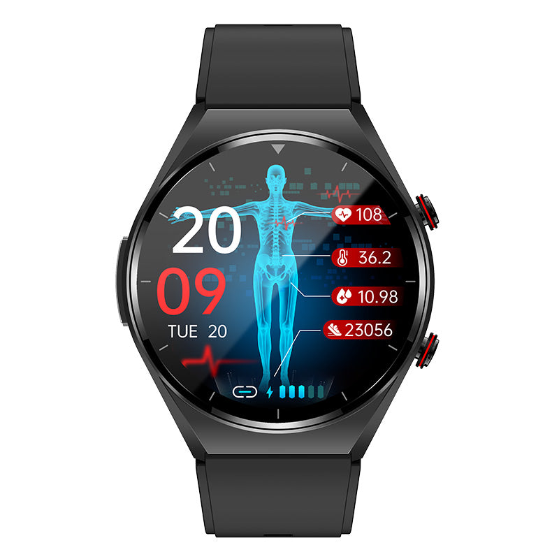 Health Smartwatch | Non-Invasive Blood Glucose & ECG Monitoring | Blood Pressure & Heart Rate