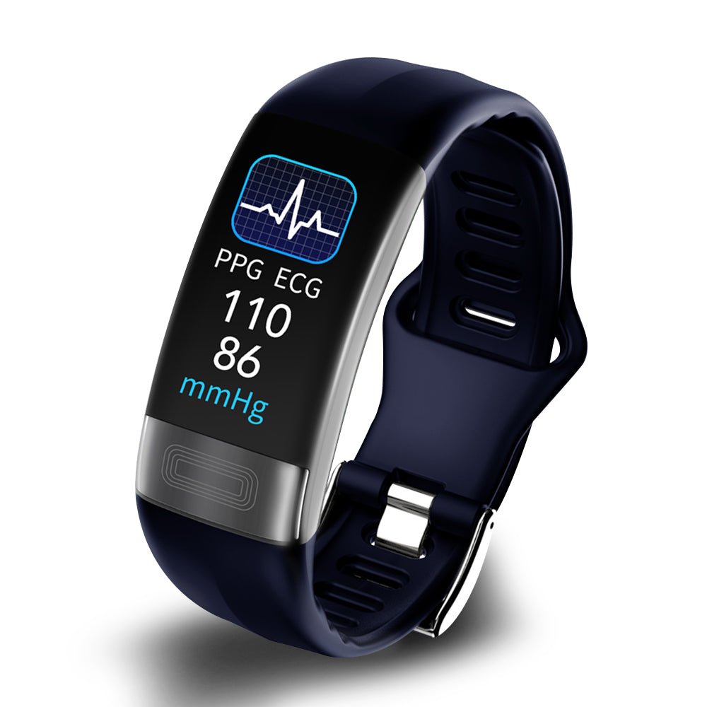 Health Tracker Bracelet | Blood Pressure, EKG & Heart Rate | Silicone Strap