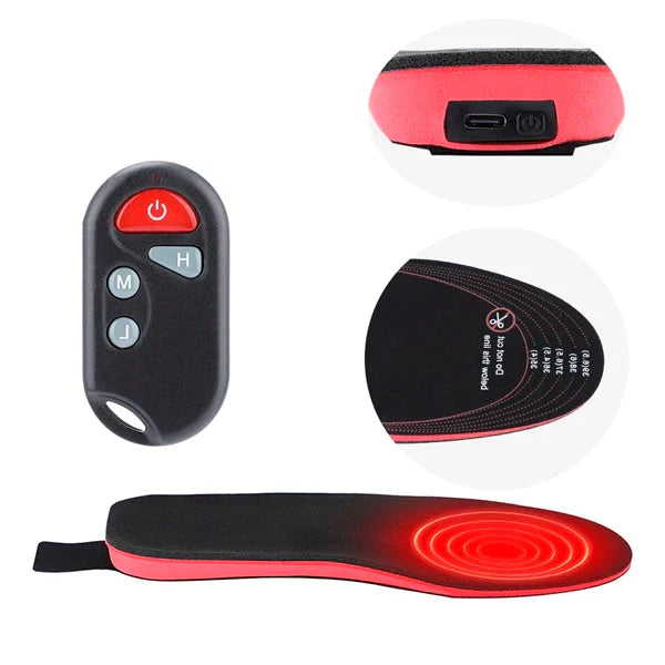 Heated Insoles Unisex | Remote-Controlled Heating | Long Battery Life | Cold Weather Comfort