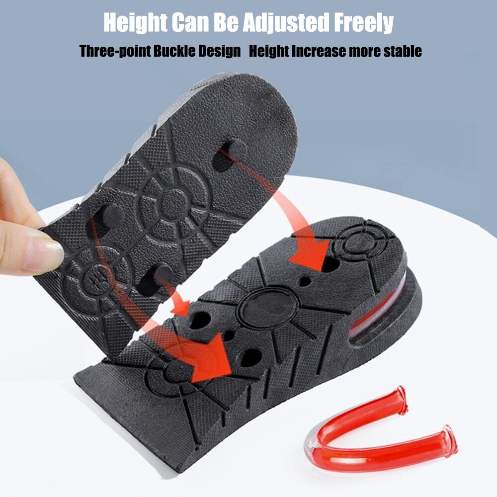 Height Increase Insoles | Adjustable Invisible Heel Lift up to 3.5in | Breathable Foam Cushion