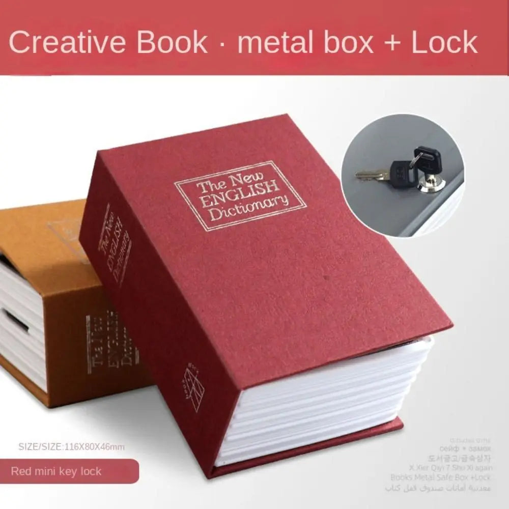 Hidden Book Safe | Locking Diversion Vault | Metal Construction & Includes 2 Keys | Travel Size