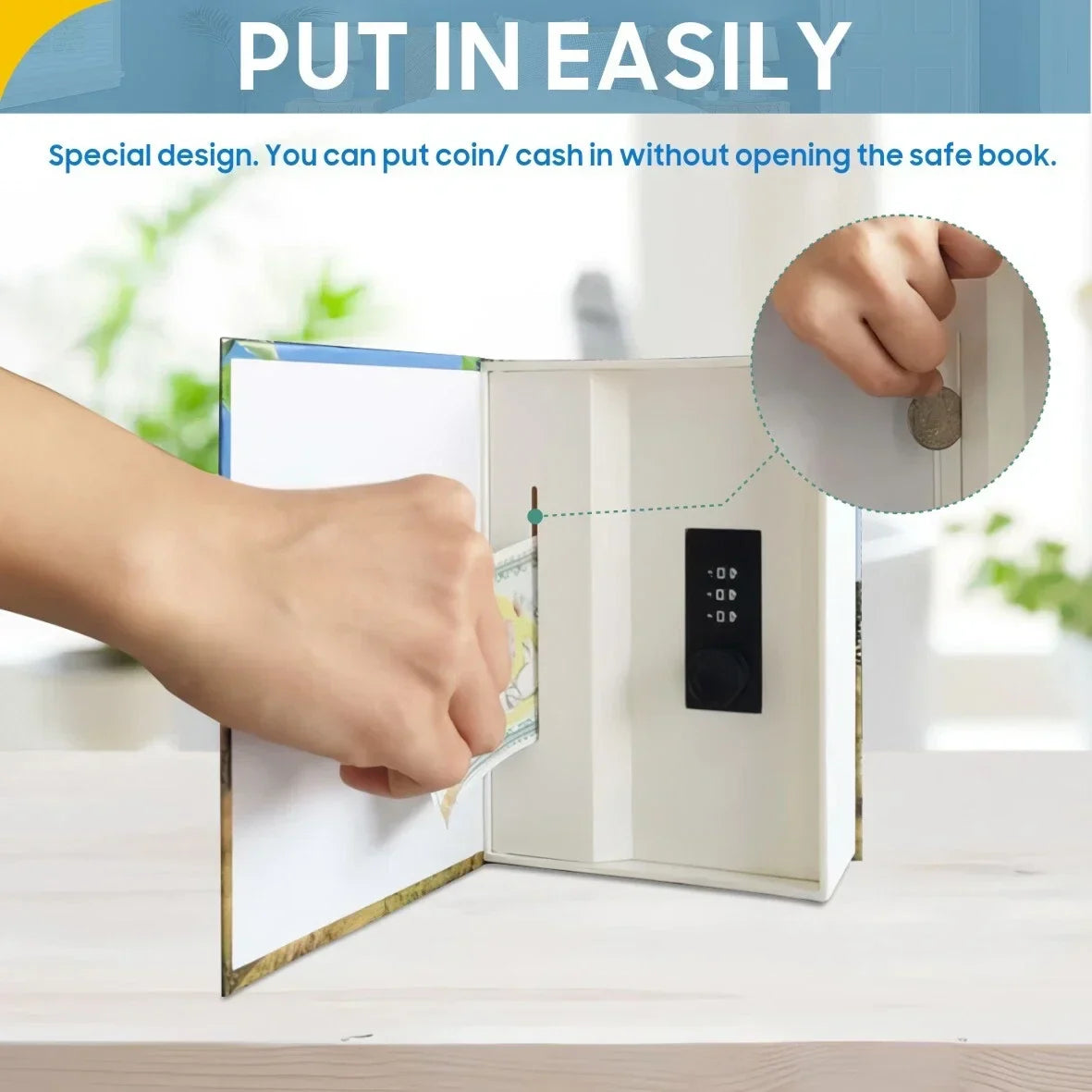 Hidden Book Safe | Locking Diversion Vault | Metal Construction & Includes 2 Keys | Travel Size