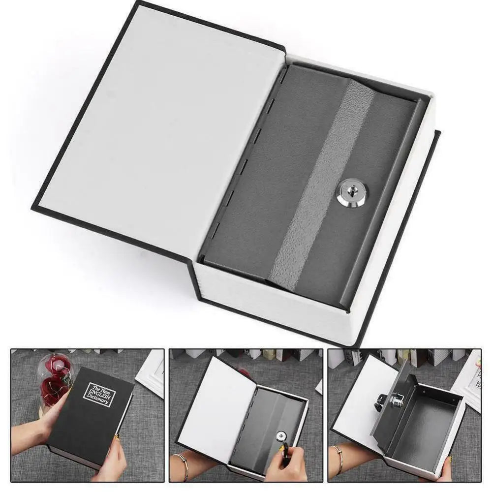 Hidden Book Safe | Locking Diversion Vault | Metal Construction & Includes 2 Keys | Travel Size
