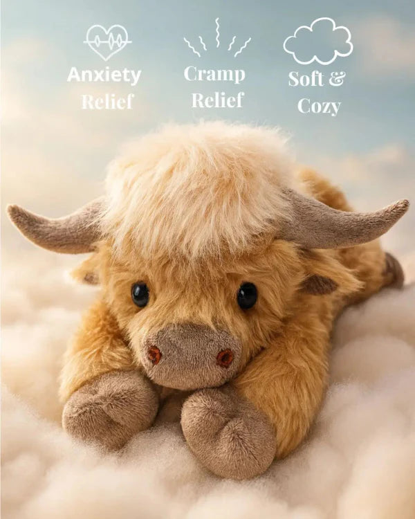 Highland Cow Plush Toy | Super-Soft Huggable | Soft Fabric & Cotton Fill | Gift for All Ages