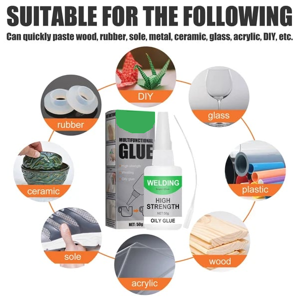 Instant Adhesive | Super-Strong Fast-Curing Bond | Multi-Surface 50ml | Invisible Repair
