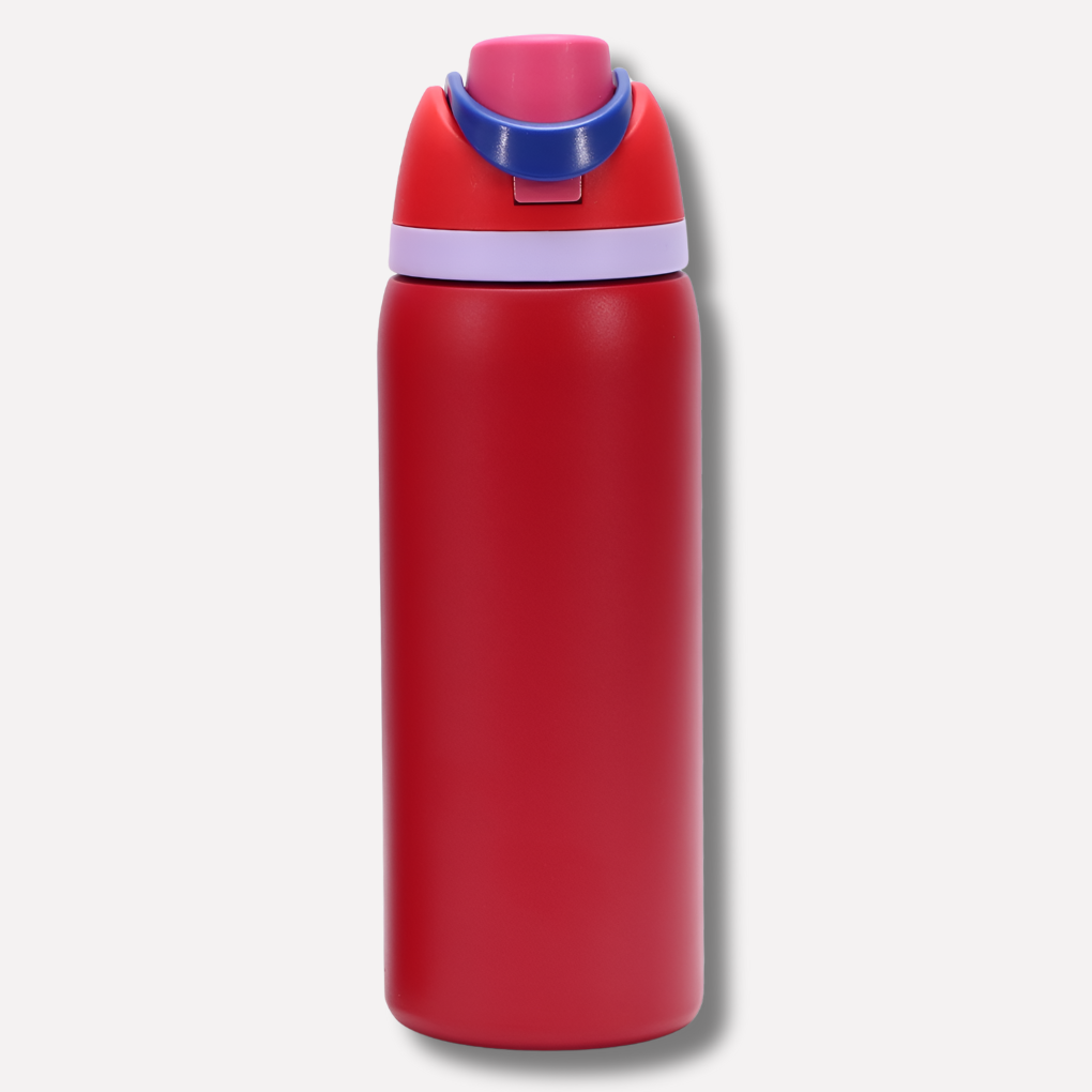 Insulated Water Bottle | Built-In Straw | Stainless Steel & Leak-Proof Lid
