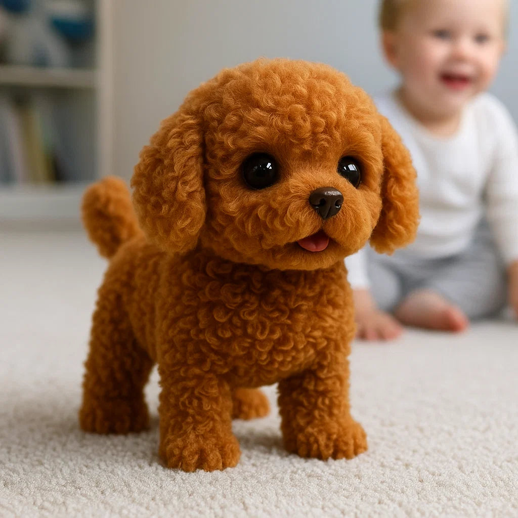 Interactive Puppy Toy for Kids & Adults | Realistic Barking & Gentle Movement | Plush Fur 30cm