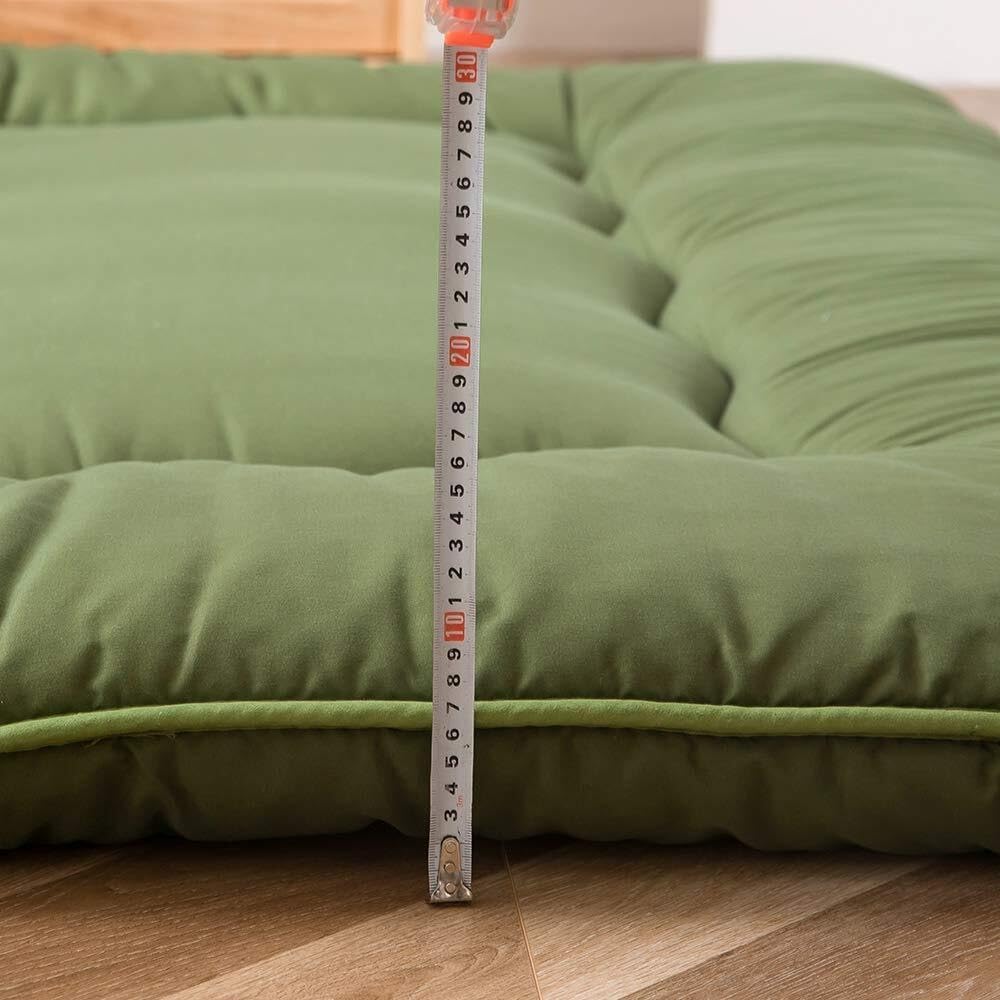 Japanese Floor Futon Mattress for Adults & Kids | 4-Inch Quilted Folding | Washable Polyester