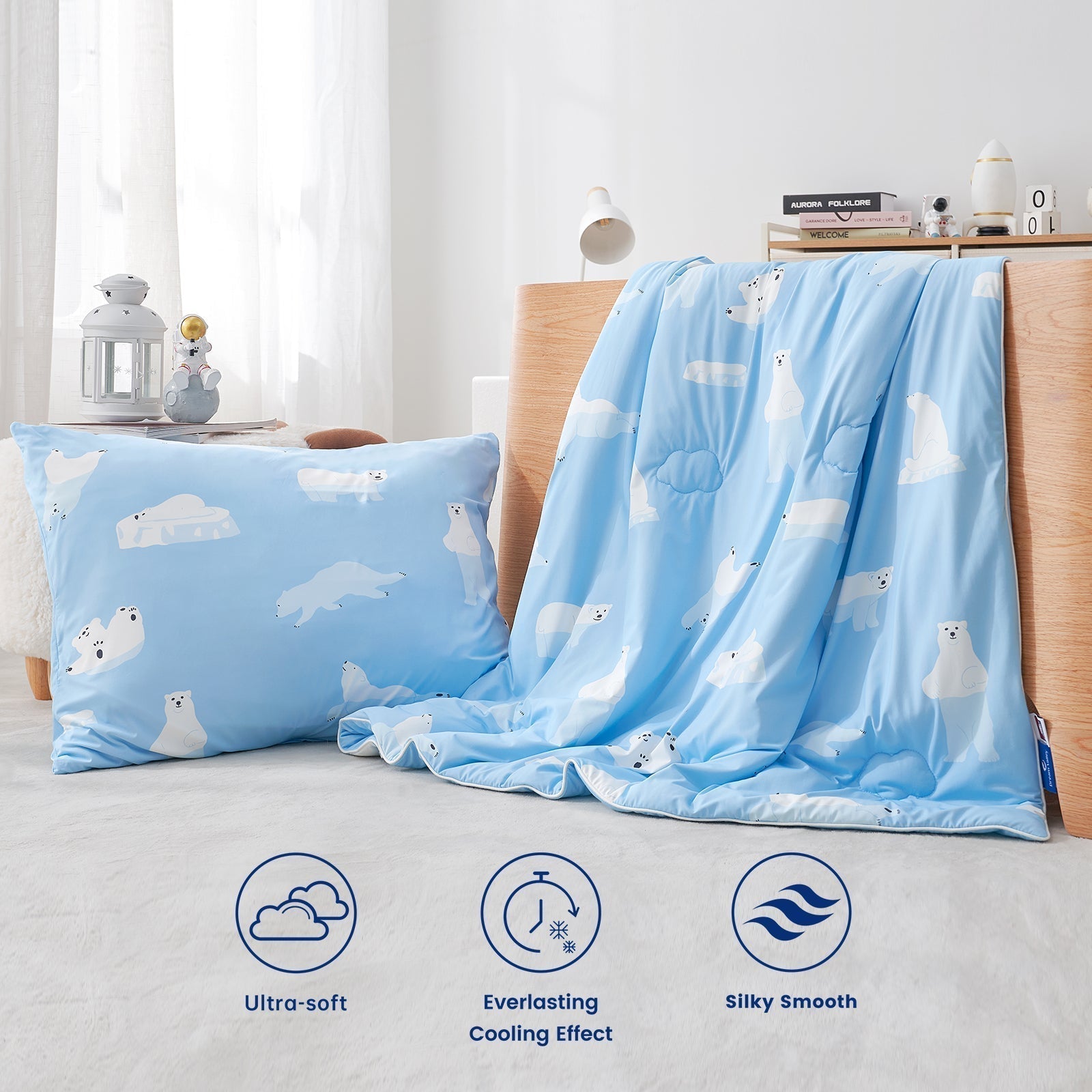 Kids Comforter | Temperature-Regulating | Soft Breathable Fabric | 50 x 70 in