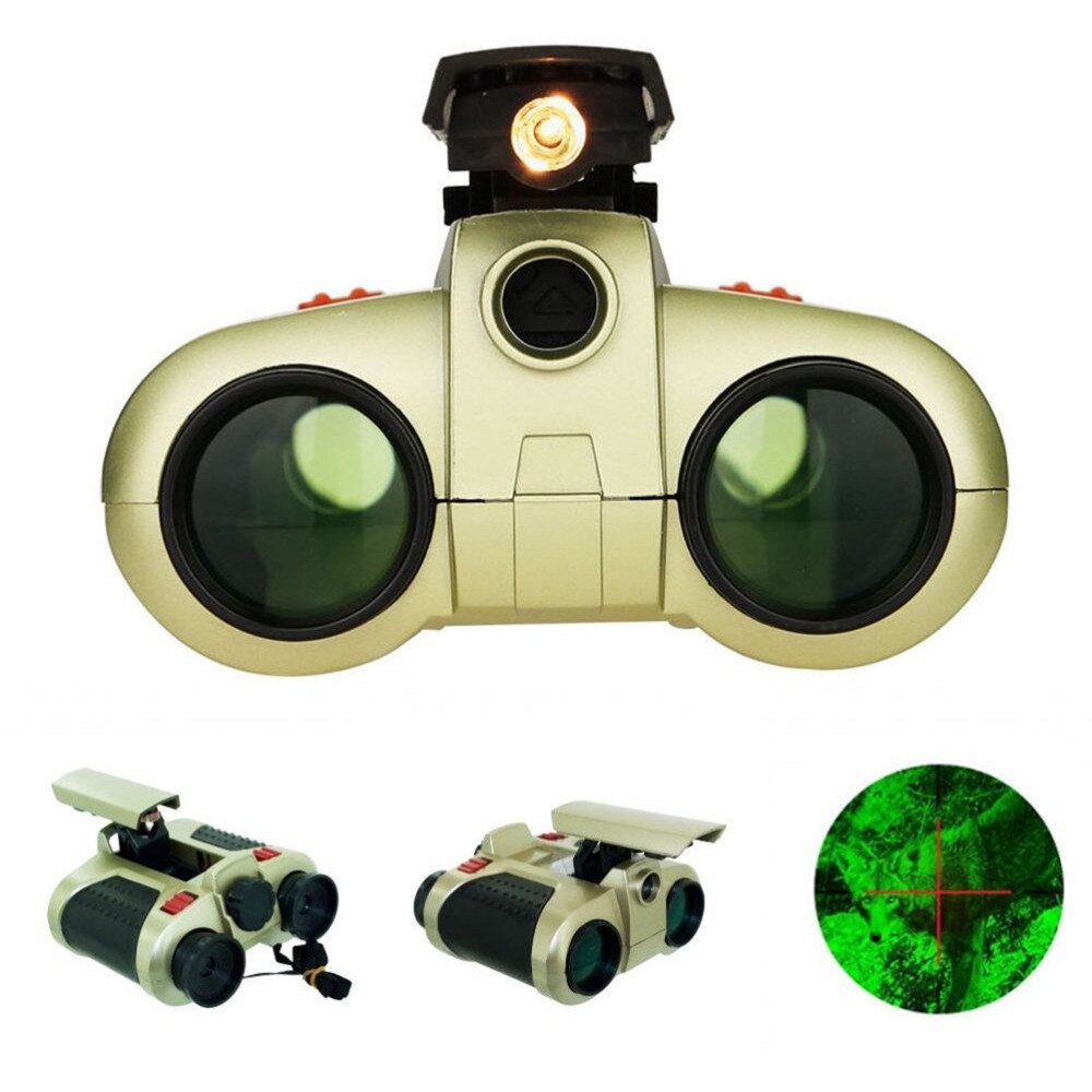 Kids Night Vision Binoculars | 4x Magnification & Easy Focus | Shockproof Body & Adjustable Eyecups