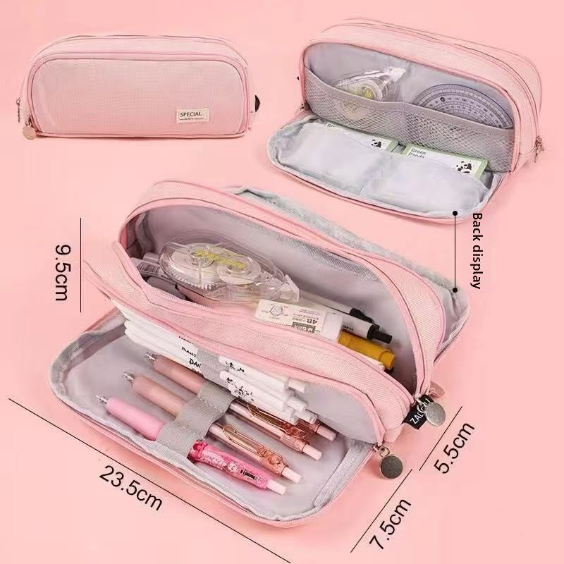 Kids Pencil Case | 180° Full Opening | Stain-Resistant Shell | Organized Storage