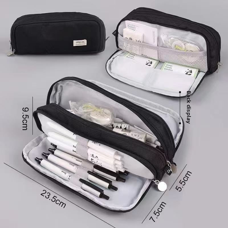 Kids Pencil Case | 180° Full Opening | Stain-Resistant Shell | Organized Storage