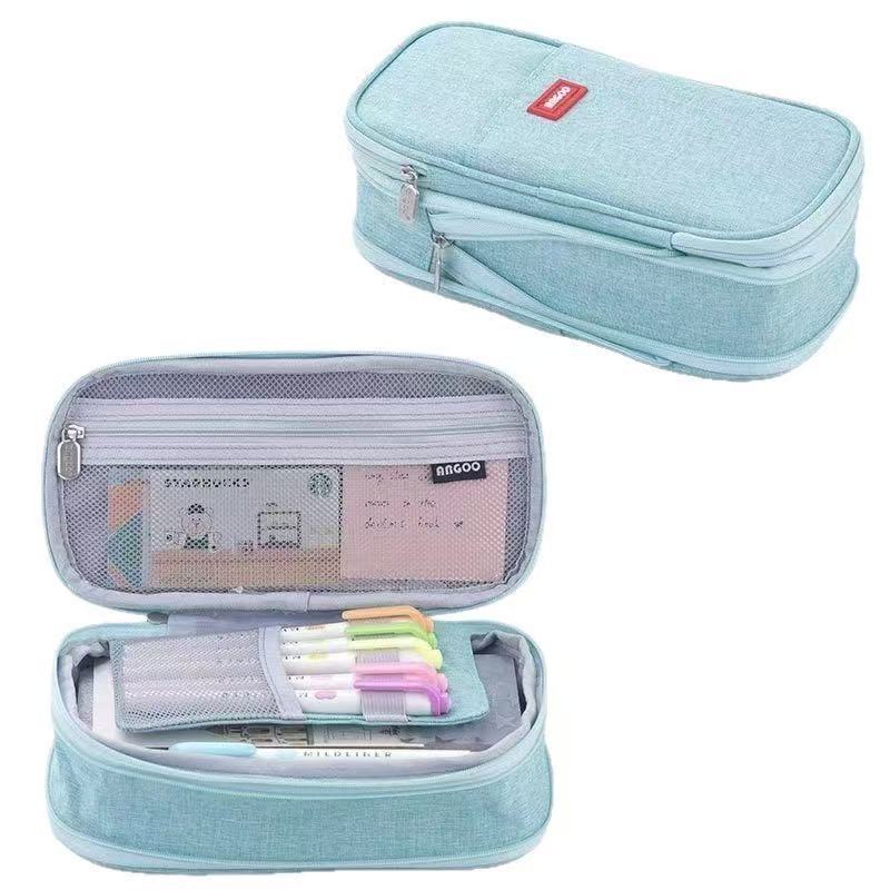 Kids Pencil Case | 180° Full Opening | Stain-Resistant Shell | Organized Storage