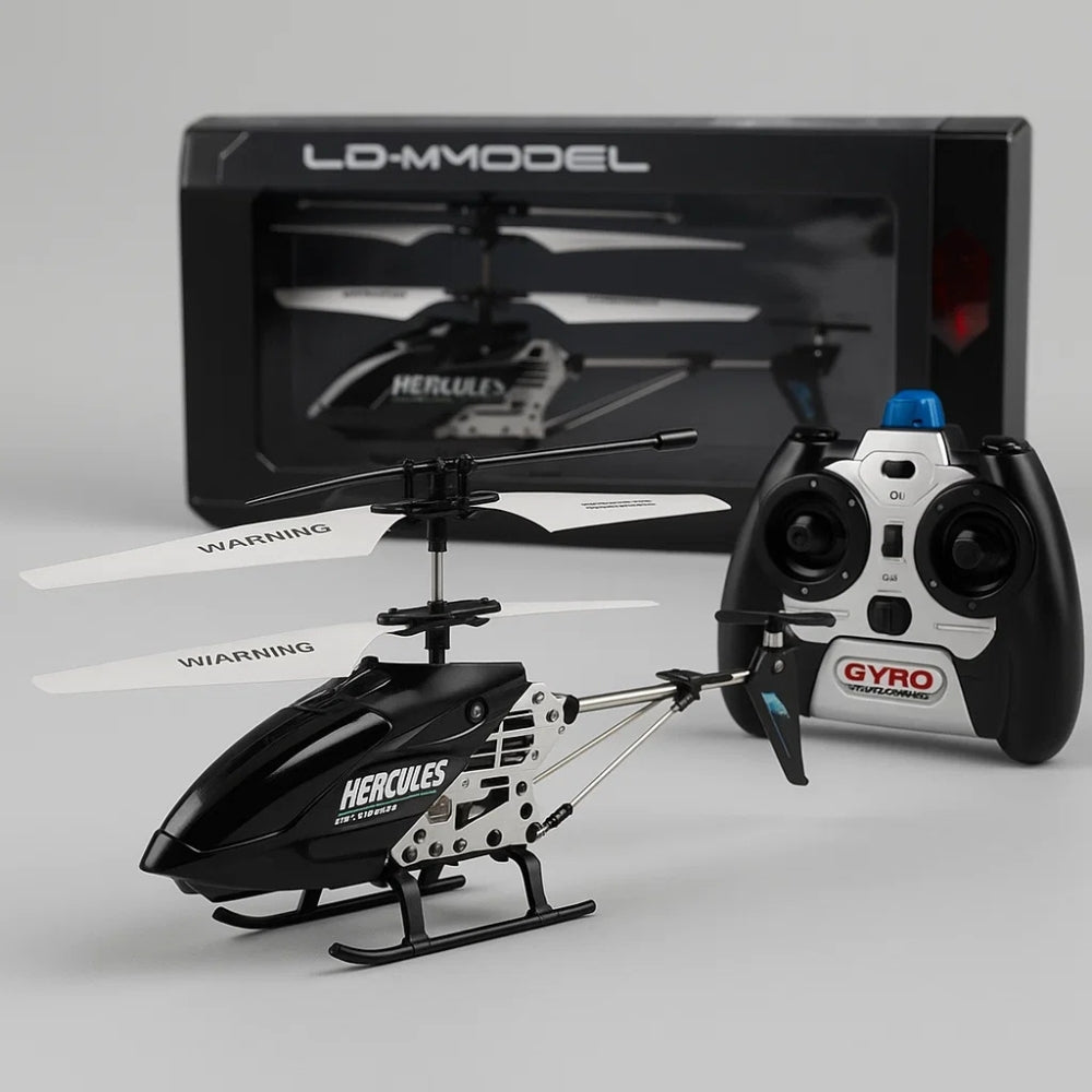 Kids RC Helicopter | 3-Channel with Gyroscopic Stabilization | LED Lights & USB Rechargeable