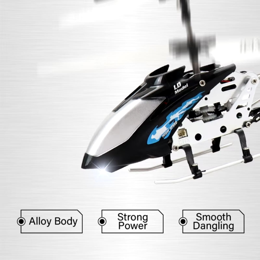Kids RC Helicopter | 3-Channel with Gyroscopic Stabilization | LED Lights & USB Rechargeable