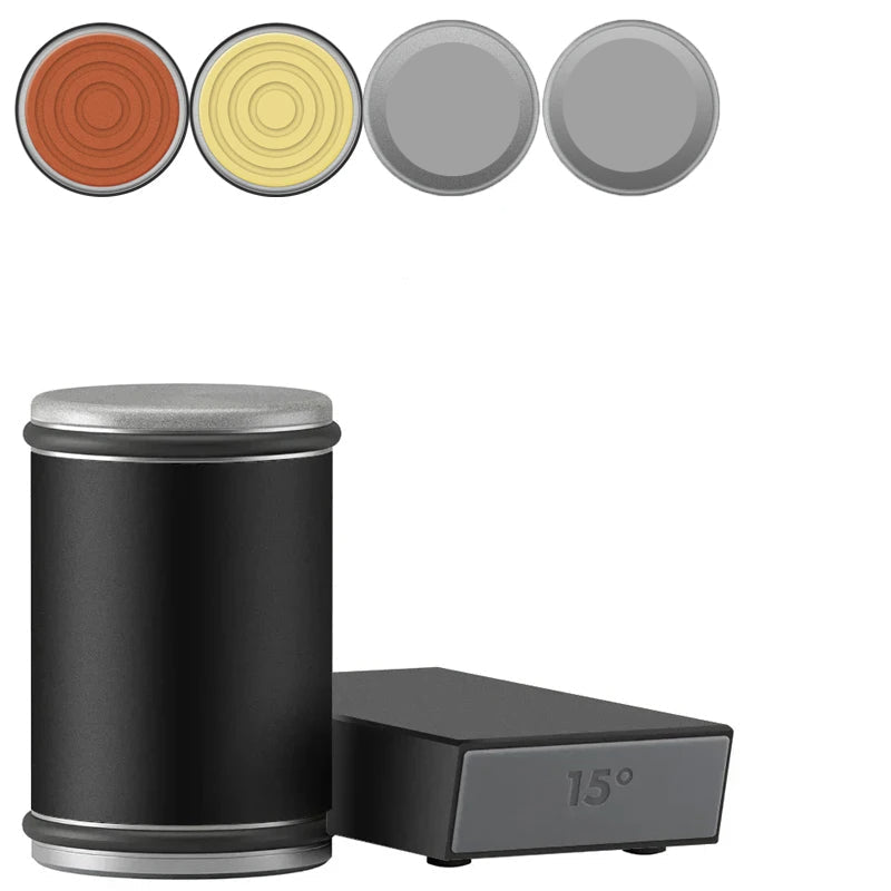 Kitchen Knife Sharpener | Dual-Angle Roller Design | Magnetic Holder Included | Space-Saving