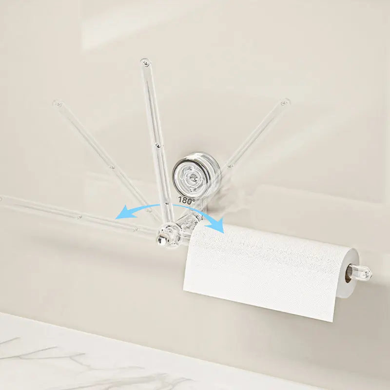 Kitchen Roll Holder | Vacuum Suction Cup Mount & Drill-Free | 180° Rotating Design | Space-Saving