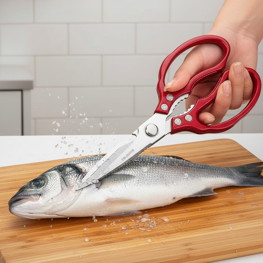 Kitchen Shears | Japanese Stainless Steel | Sharp Blades & Ergonomic Grip | 23 cm