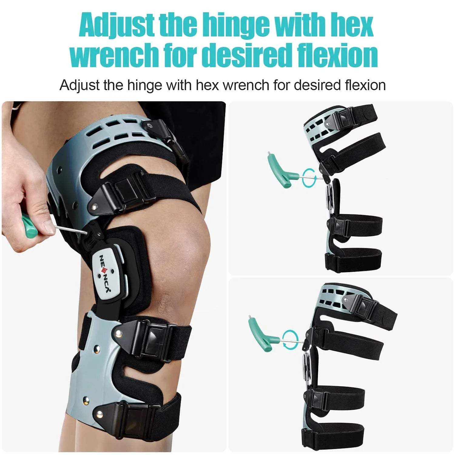 Knee Brace | Reinforced Lateral Support | Adjustable Straps & Universal Fit | Improved Stability