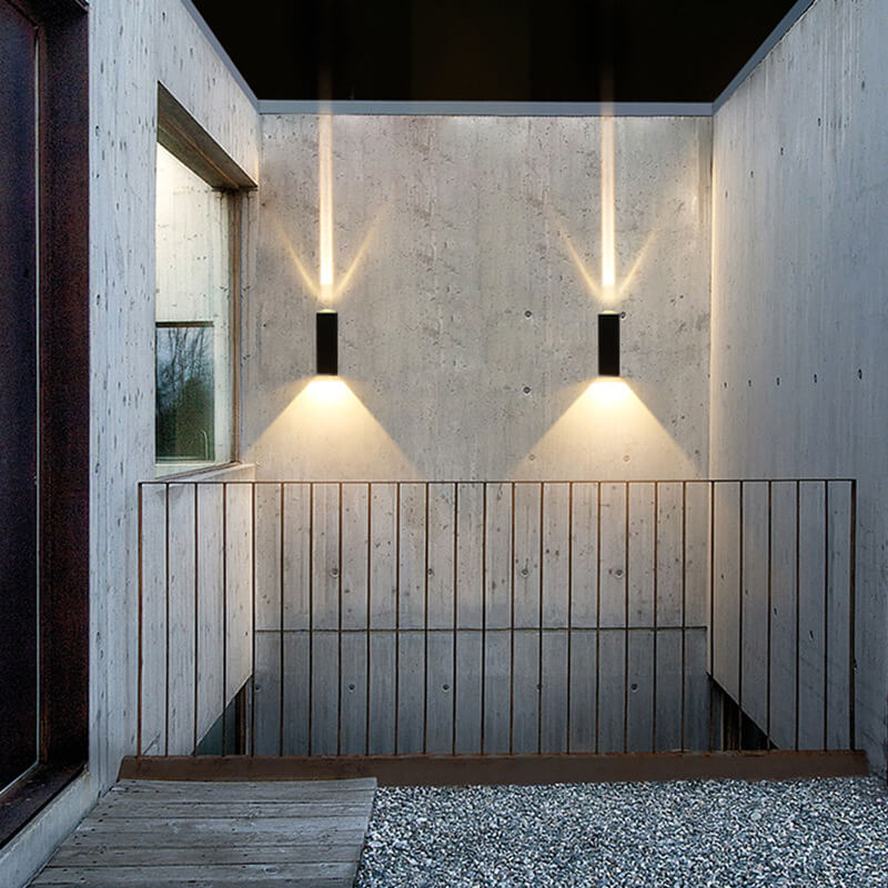 LED Outdoor Wall Light | Modern Rectangular Up/Down Design | Waterproof Aluminum Fixture