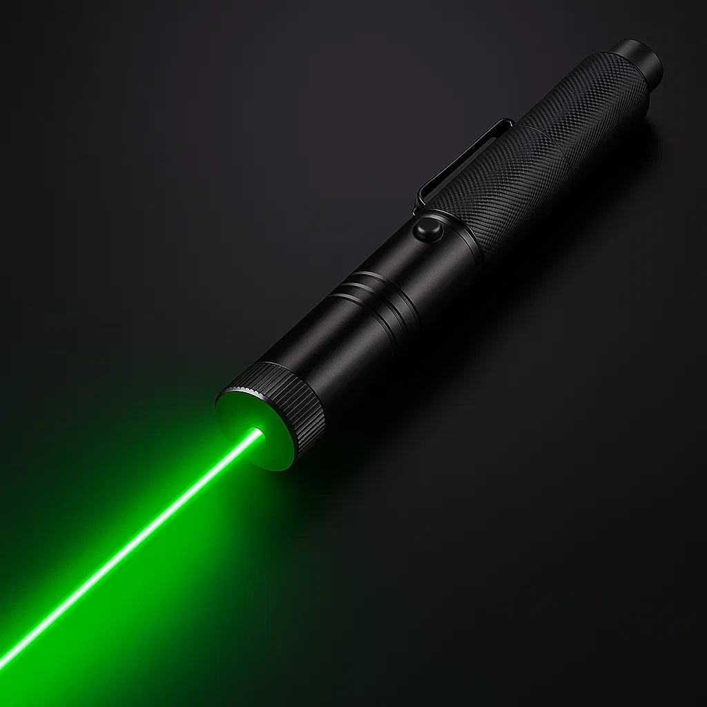 Laser Pointer Torch | Long-Range Adjustable Focus Beam | USB Rechargeable, Key Lock