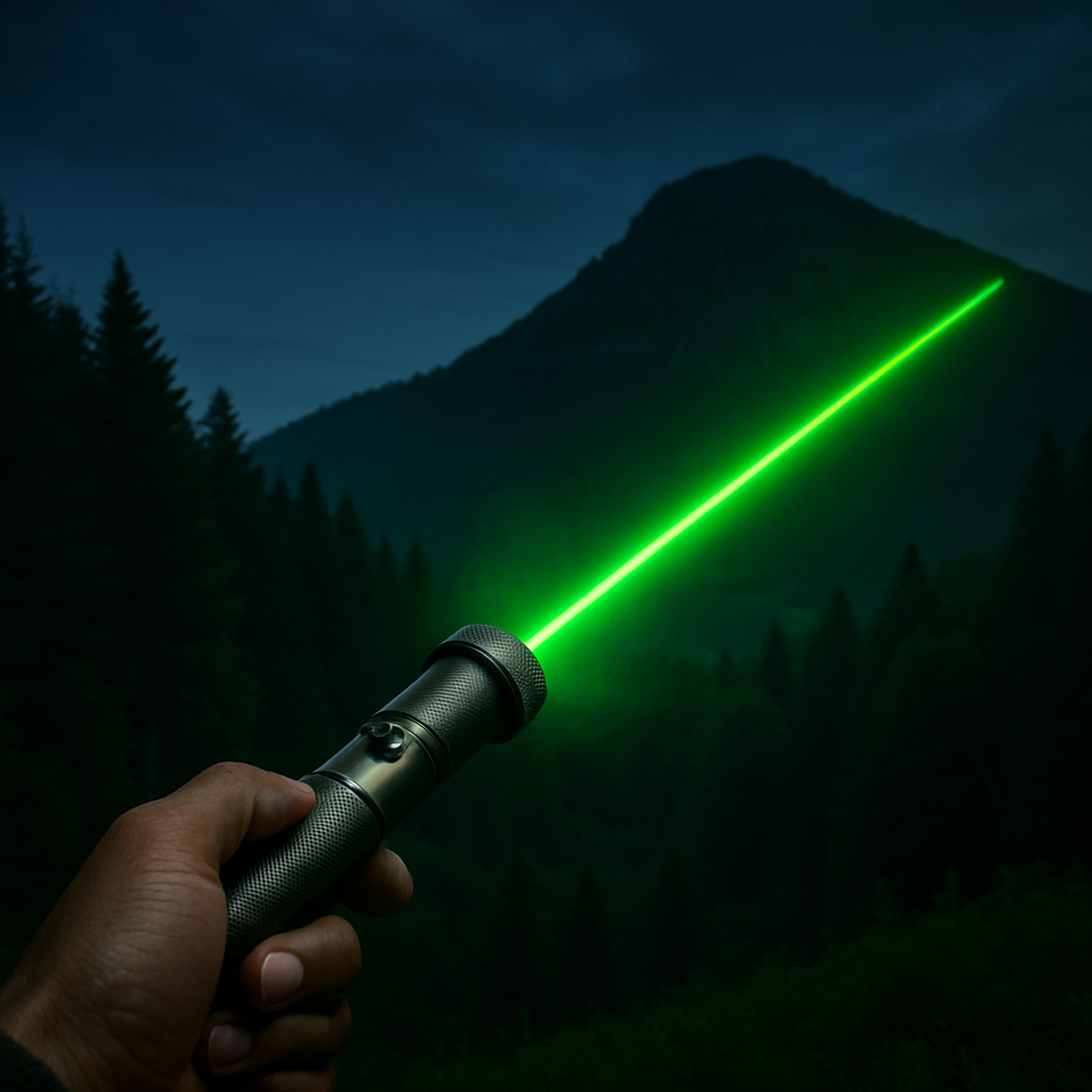 Laser Pointer Torch | Long-Range Adjustable Focus | USB Rechargeable | Aluminum Body