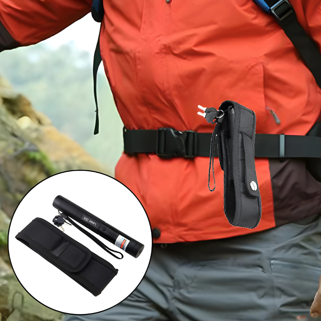 Laser Pointer Torch | Long-Range Adjustable Focus | USB Rechargeable | Aluminum Body