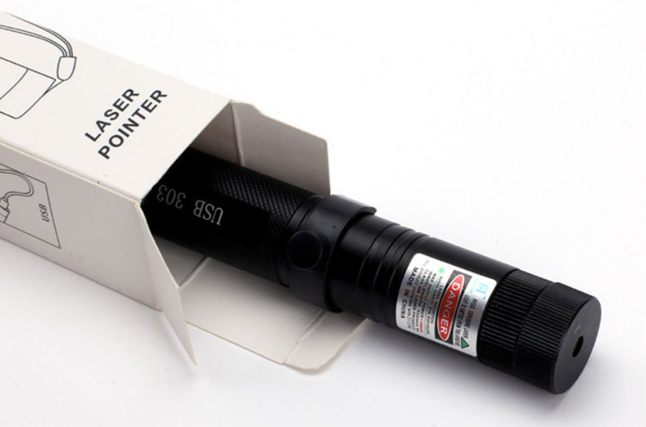 Laser Pointer Torch | Long-Range Adjustable Focus | USB Rechargeable | Aluminum Body