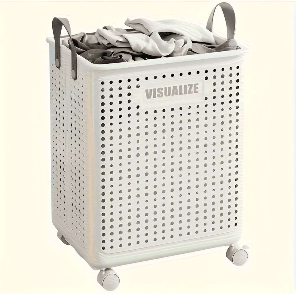 Laundry Basket | Wheeled Foldable Design | Lightweight & Easy-Clean | Space-Saving