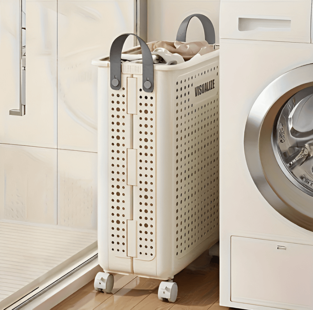 Laundry Basket | Wheeled Foldable Design | Lightweight & Easy-Clean | Space-Saving