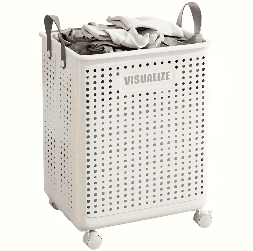 Laundry Basket | Wheeled Foldable Design | Lightweight & Easy-Clean | Space-Saving