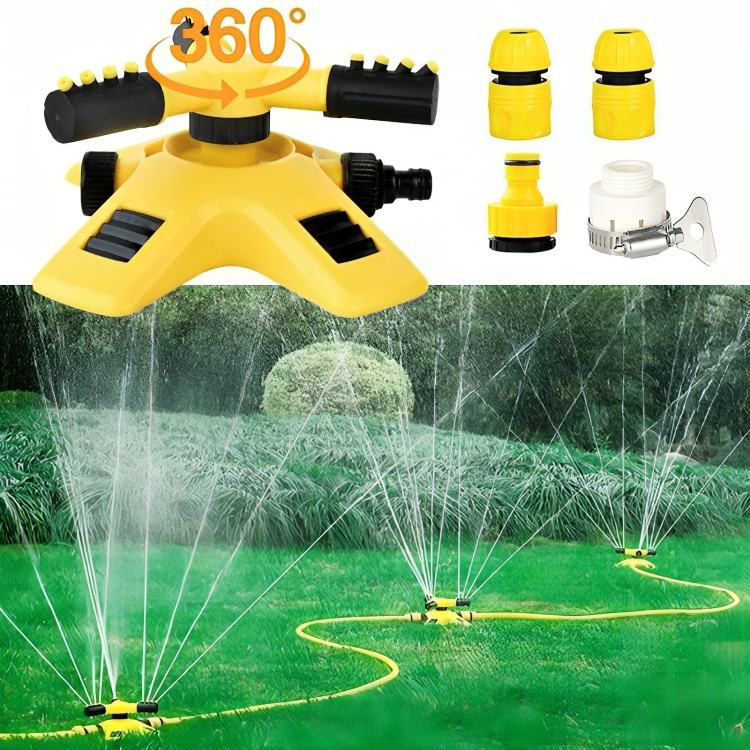 Lawn Sprinkler | 360° Full Rotation | Adjustable Nozzles | Water-Efficient