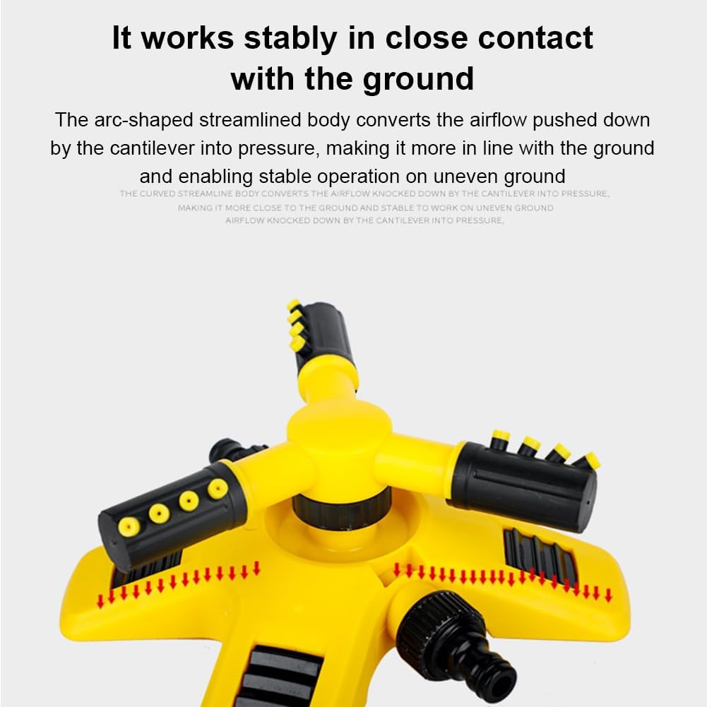 Lawn Sprinkler for Large Gardens | 360° Rotating | Multi-Angle Nozzles