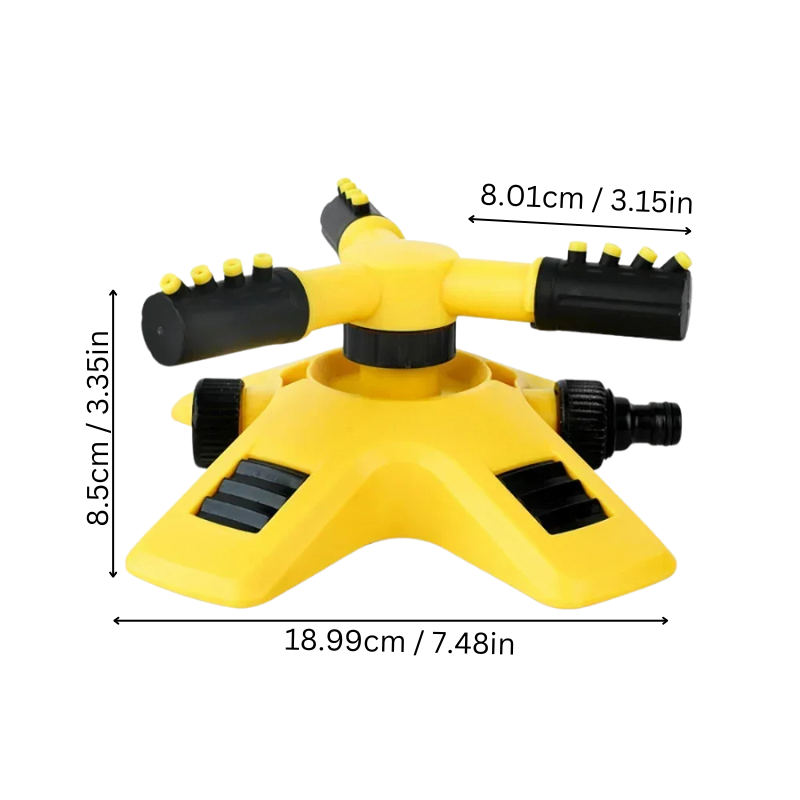 Lawn Sprinkler for Large Gardens | 360° Rotating | Multi-Angle Nozzles