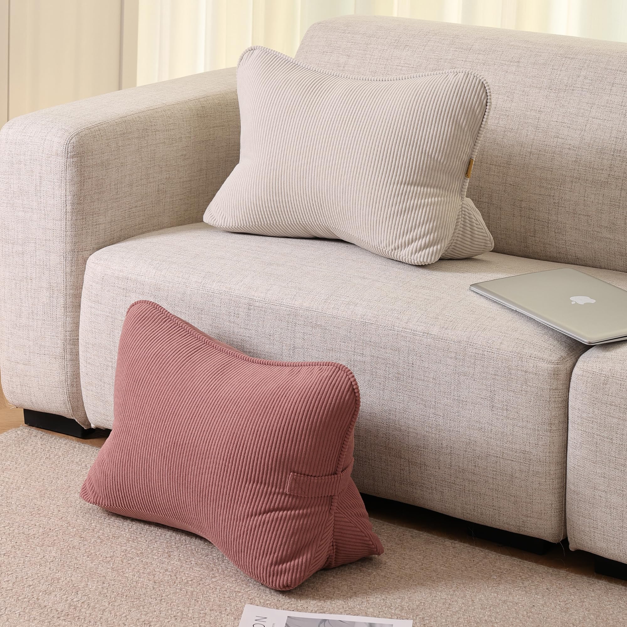 Lounge Bolster Cushion | Structured Back Support | Soft Polyester | 50x30x30 cm
