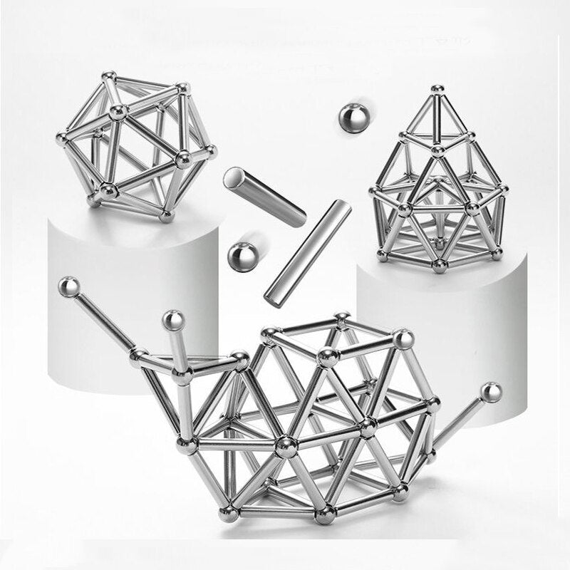Magnetic Building Set | Steel Sticks & Balls | Creative Construction