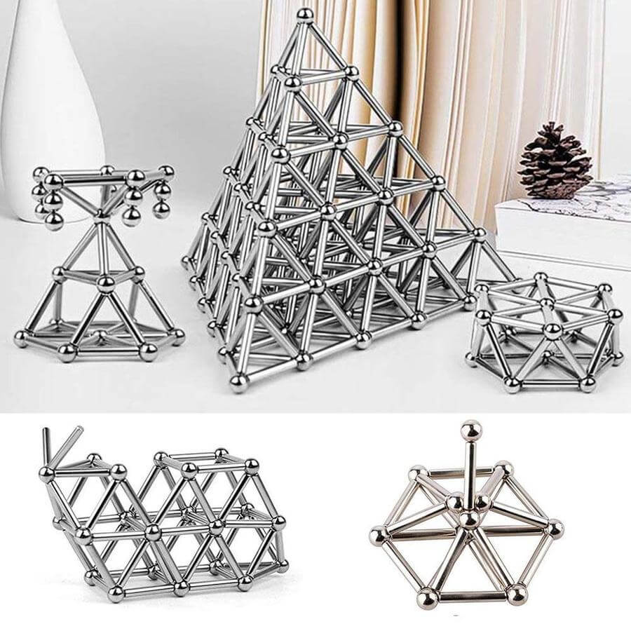 Magnetic Building Set | Steel Sticks & Balls | Creative Construction