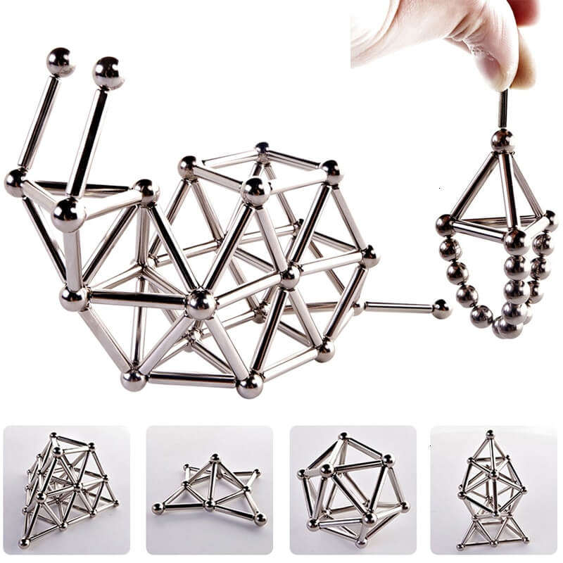Magnetic Building Set | Steel Sticks & Balls | Creative Construction