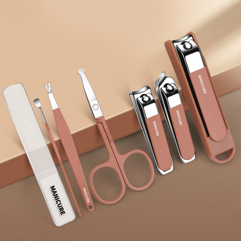 Manicure Kit | Portable 7-Piece Set | Premium Carbon Steel Tools | Travel-Friendly
