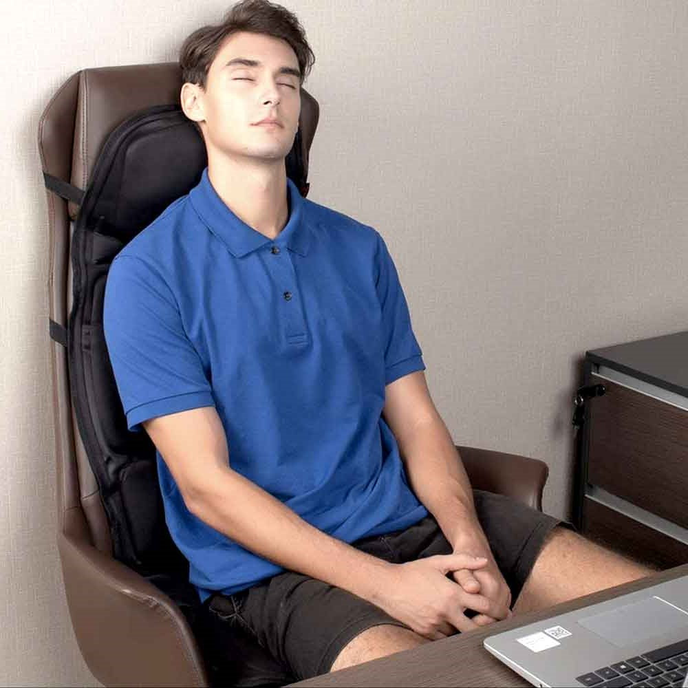 Massage Chair Pad for Car & Home | 8-Mode Heated Massage | Neck, Back & Thigh Rollers
