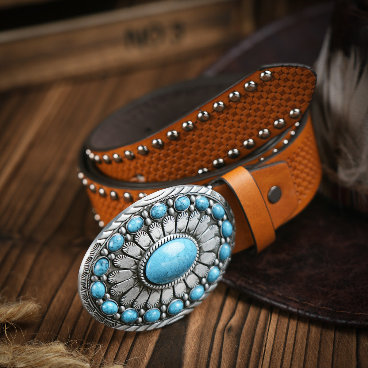 Men's Belt | Western-Inspired Vegan Leather | Durable Metal Buckle | All-Season Wear